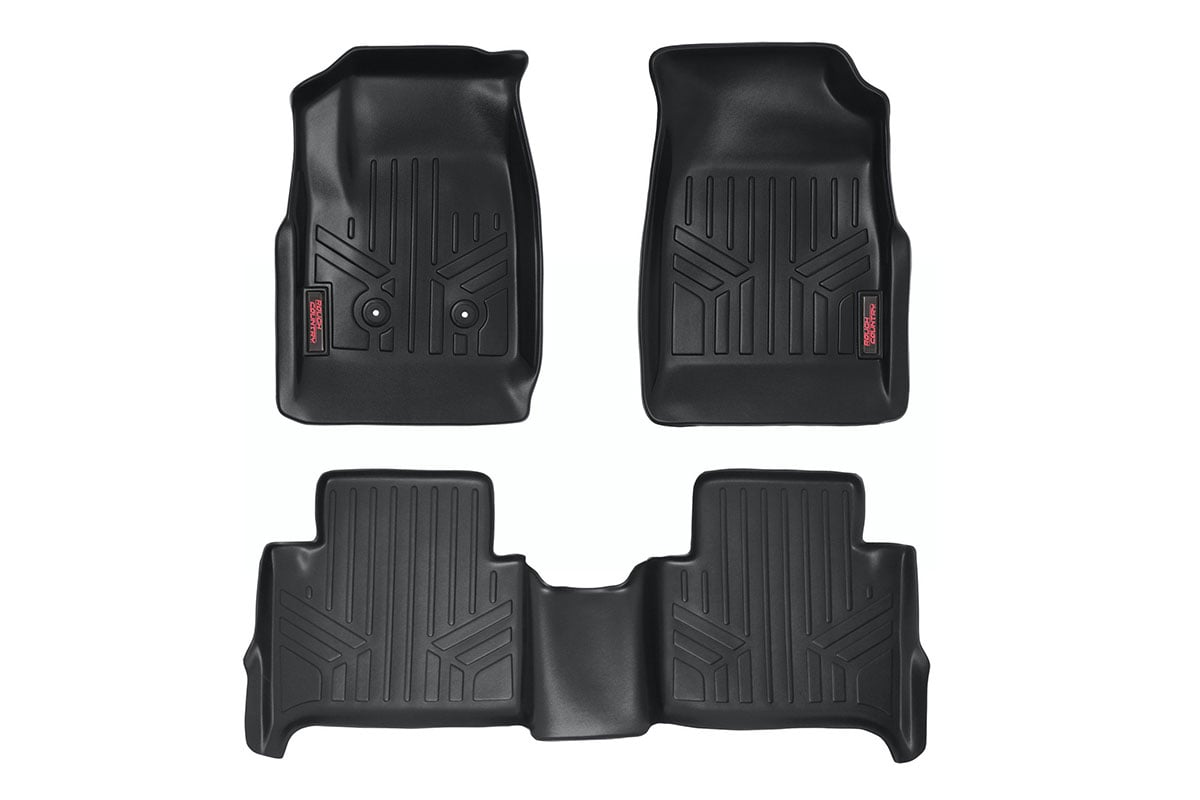 Floor Mats FR & RR Crew Chevy/GMC Canyon/Colorado 2WD/4WD (2015-2022) Rough Country