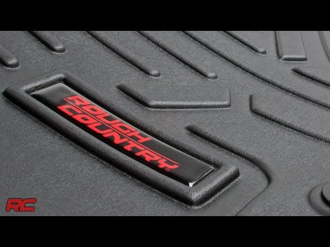 Floor Mats Front Row and Rear Row CrewMax Toyota Tundra 2WD/4WD (22-23) Rough Country