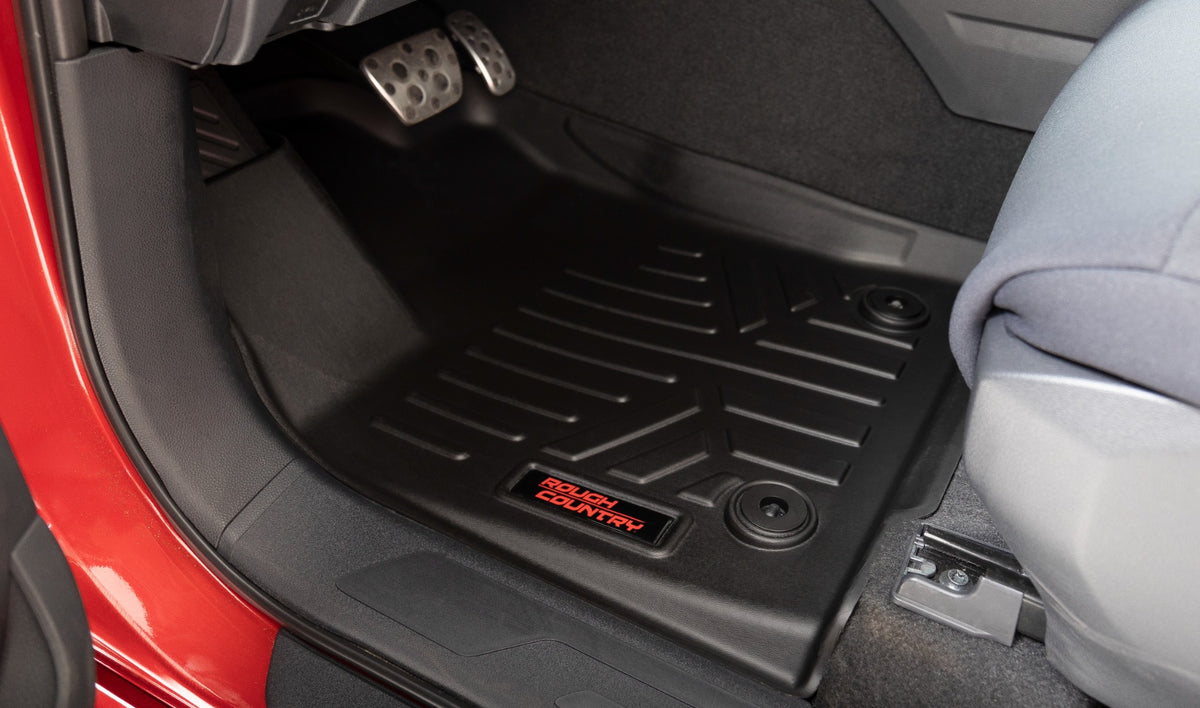 Floor Mats Front Row and Rear Row CrewMax Toyota Tundra 2WD/4WD (22-23) Rough Country