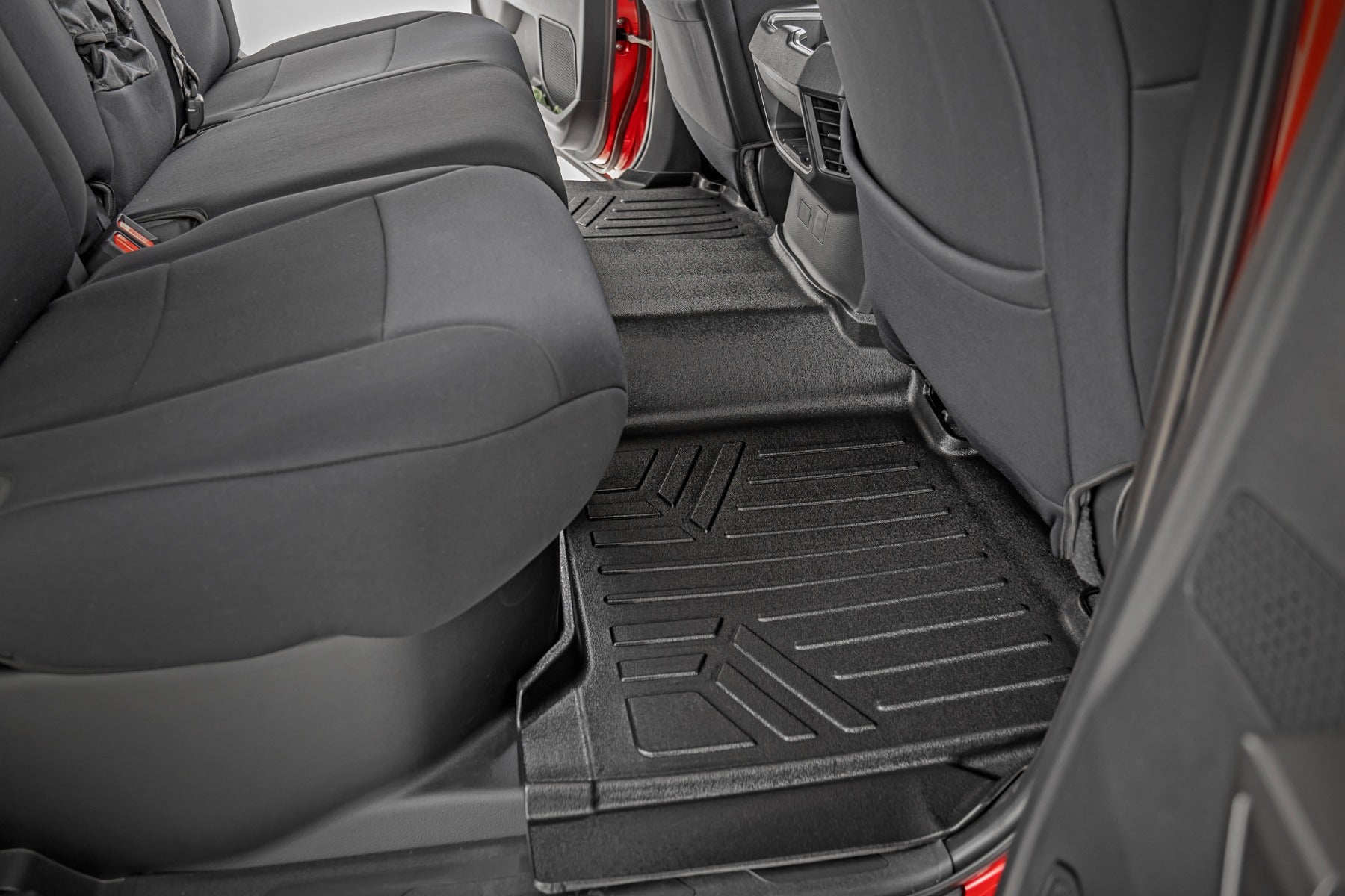 Floor Mats Front Row and Rear Row CrewMax Toyota Tundra 2WD/4WD (22-23) Rough Country