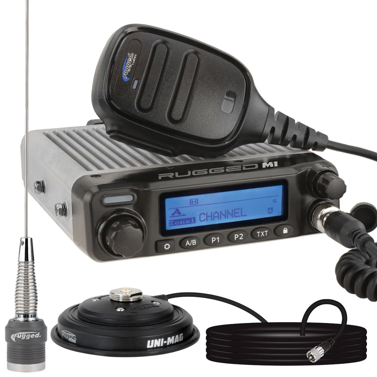 M1 Race Series Radio Kit - 55W VHF Waterproof Business Band Mobile Radio with Antenna