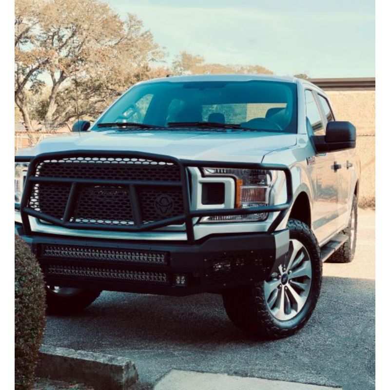 Ranch Hand Midnight Series Front Bumper W/ Grille Guard Fits Select 18-20 Ford F-150 Model MFF18HBM1