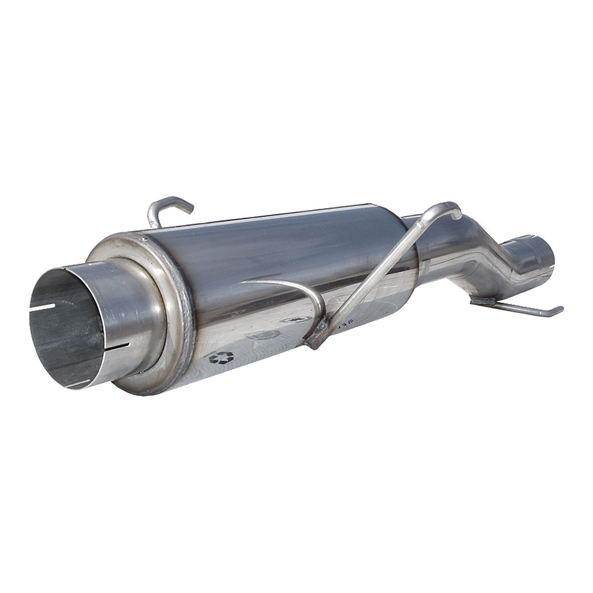 High-Flow Muffler Assembly T409 Stainless Steel For 04-07 Dodge Ram Cummins 600/610 fits to stock only MBRP