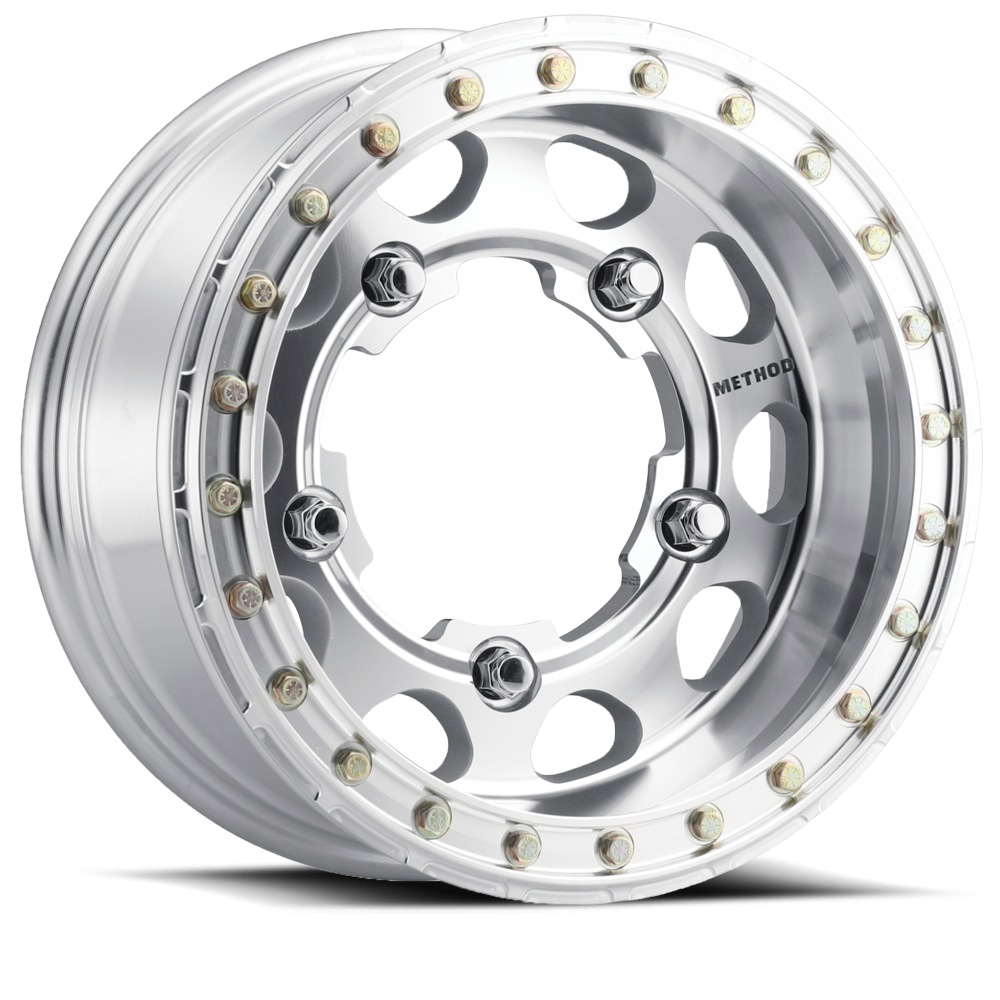 Aluminum Wheels 17x6.5 Buggy Beadlock MR103 Bolt Pattern 5 On 205 Offset -19 Lip Size 2.91 Raw Machined Method