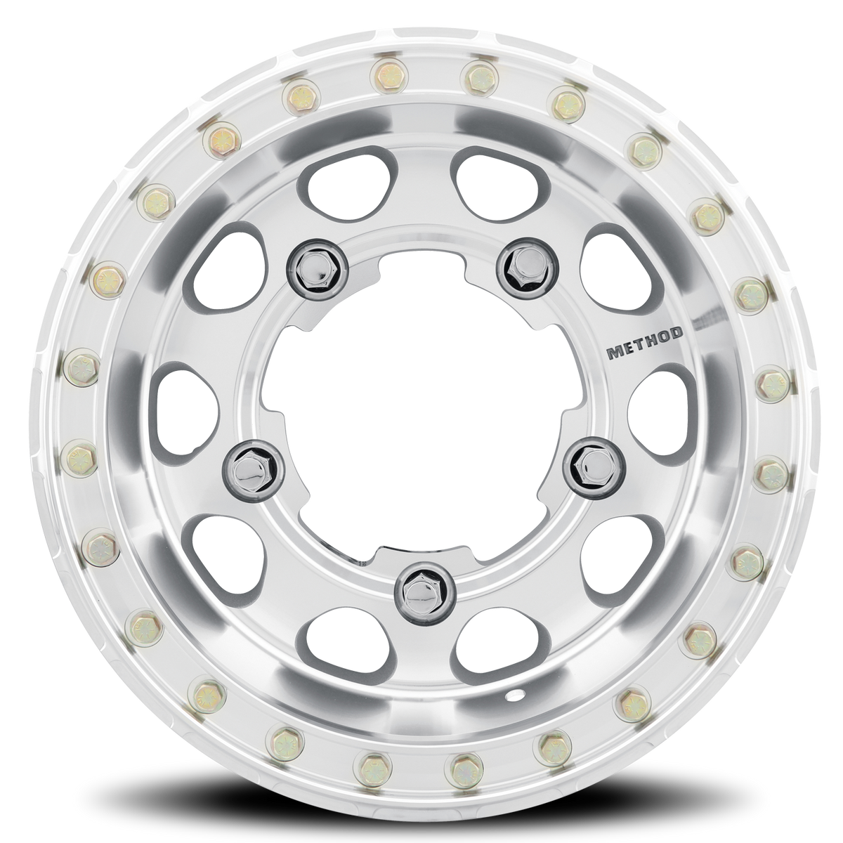 Aluminum Wheels 17x6.5 Buggy Beadlock MR103 Bolt Pattern 5 On 205 Offset -19 Lip Size 2.91 Raw Machined Method