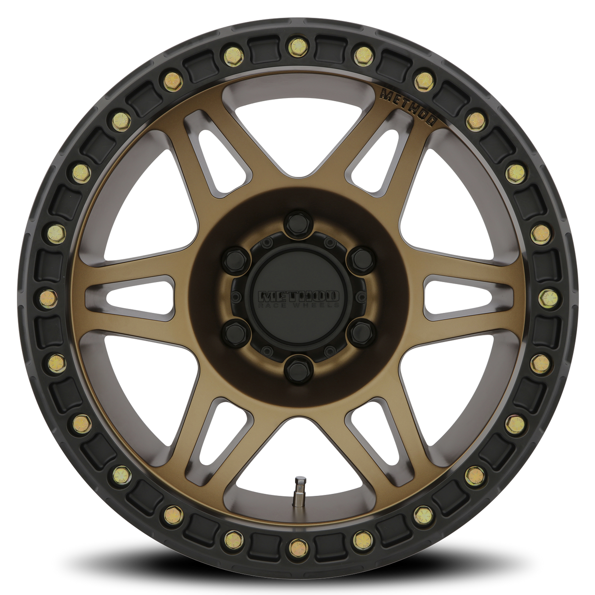 Aluminum Wheels 17x9 Beadlock MR106 Bolt Pattern 5 On 127 Offset -44 Lip Size 0 Method Bronze BRZ Method