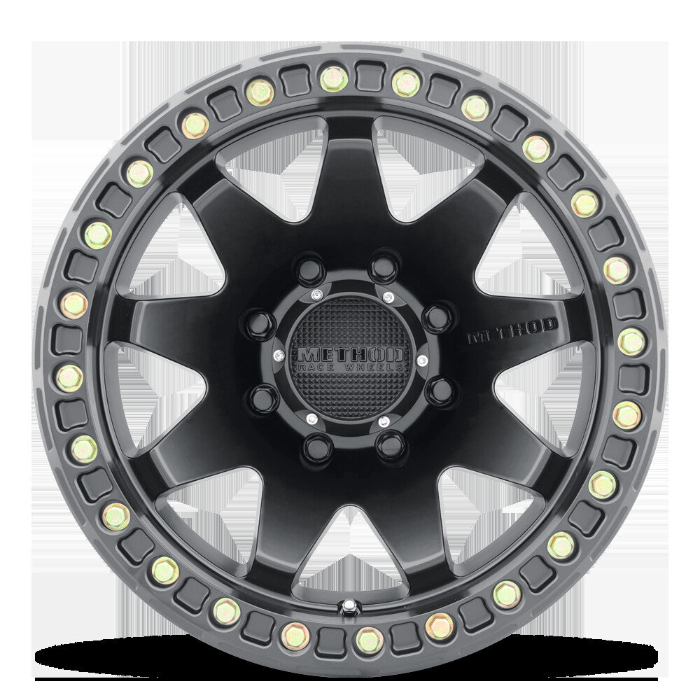 MR108, 17x9, -44mm Offset, 8x170, 130.81mm Centerbore, Matte Black, w/ BH-H24125-38, Method Race Wheels