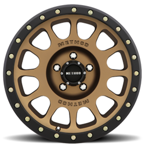 Aluminum Wheels 17x8.5 NV MR305 Bolt Pattern 5 On 150 Offset 0 Lip Size 1.3 Method Bronze BRZ Black Street Loc Method