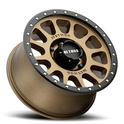 Aluminum Wheels 17x8.5 NV MR305 Bolt Pattern 6 On 139.7 Offset 0 Lip Size 1.3 Method Bronze BRZ Black Street Loc Method