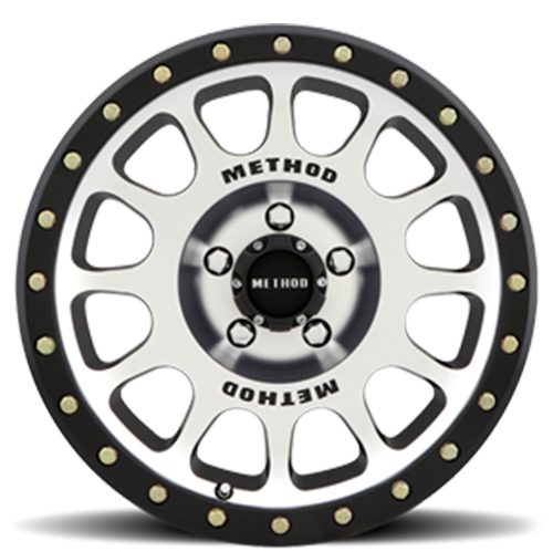 Aluminum Wheels 18x9 NV MR305 Bolt Pattern 5 On 150 Offset 25 Lip Size 1.38 Black BM Machined Face-Black Street Loc Method