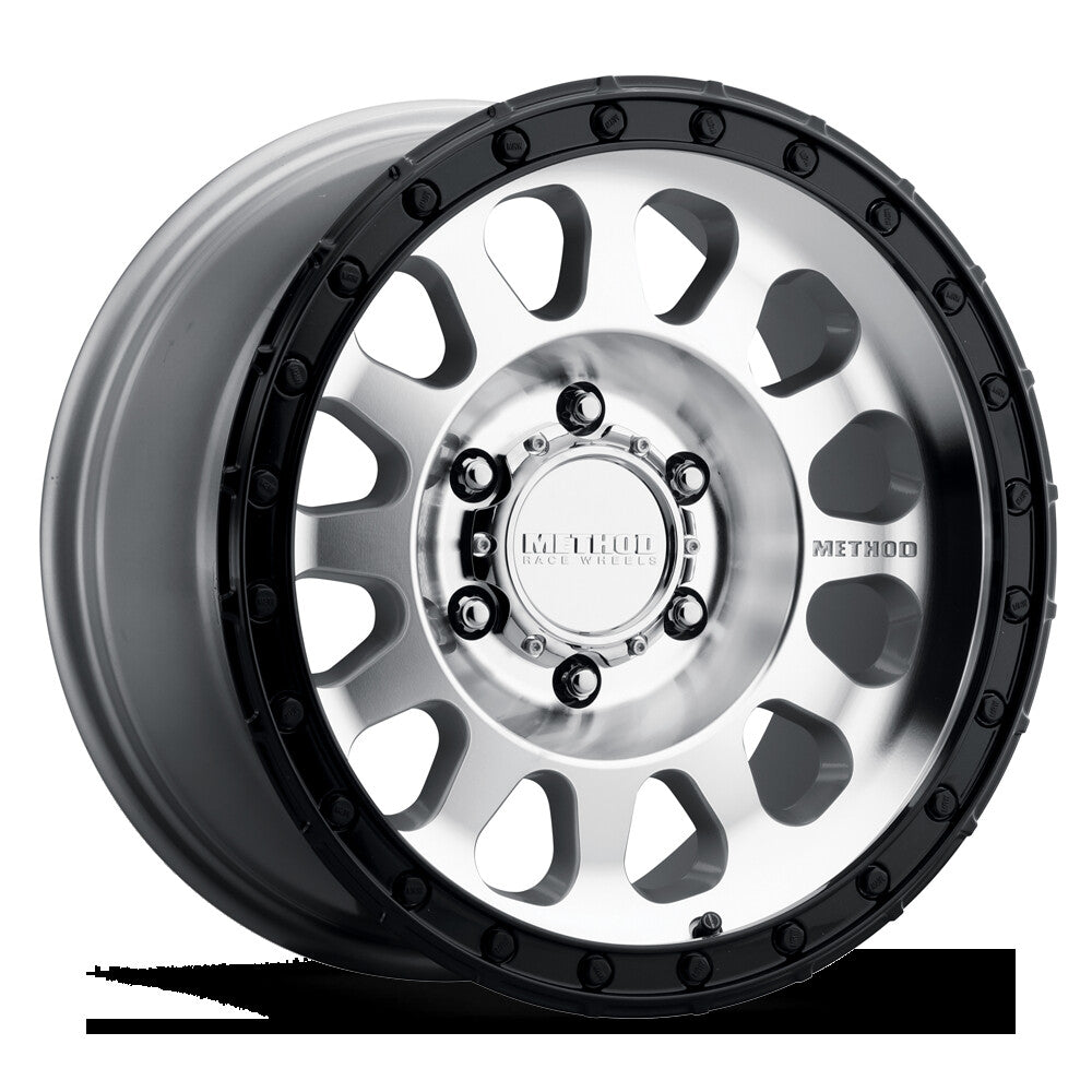 MR315, 17x9, -12mm Offset, 6x5.5, 106.25mm Centerbore, Machined Gloss Black Lip, Method Race Wheels