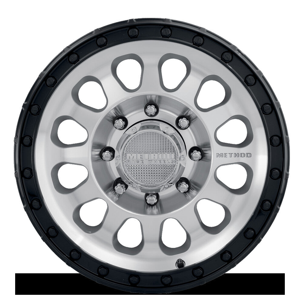 MR315, 18x9, +18mm Offset, 8x180, 130.81mm Centerbore, Machined Gloss Black Lip, Method Race Wheels