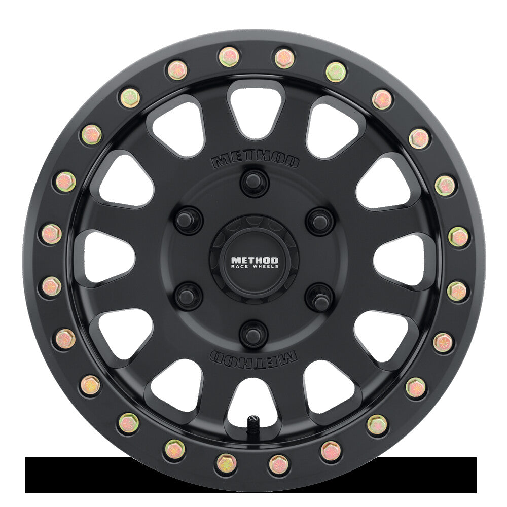 MR401 UTV Beadlock, 15x7, 5+2/+38mm Offset, 6x5.5, 81.8mm Centerbore, Matte Black, w/ BH-H24100, Method Race Wheels