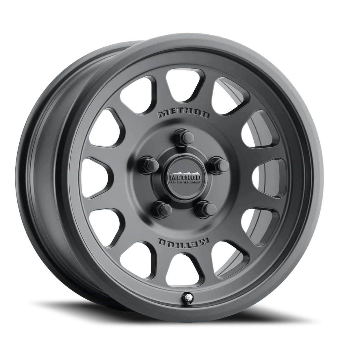Aluminum Wheels 15x10 MR414 Bead Grip UTV Bolt Pattern 5 On 114.3 Offset 25 Lip Size 2.72 Matte Black MB Method
