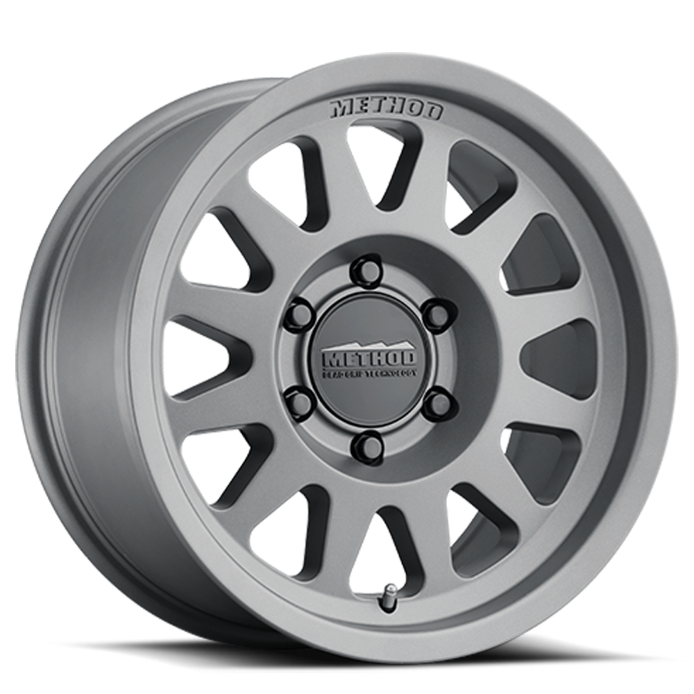 Aluminum Wheels 17x9 Bead Grip MR703 Bolt Pattern 5 On 139.7 Offset -12 Lip Size 1.18 Gloss Titanium SL Method