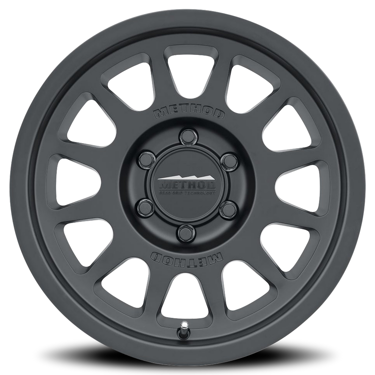 Aluminum Wheels 17x9 Bead Grip MR703 Bolt Pattern 6 On 139.7 Offset -12 Lip Size 1.18 Matte Black MB Method