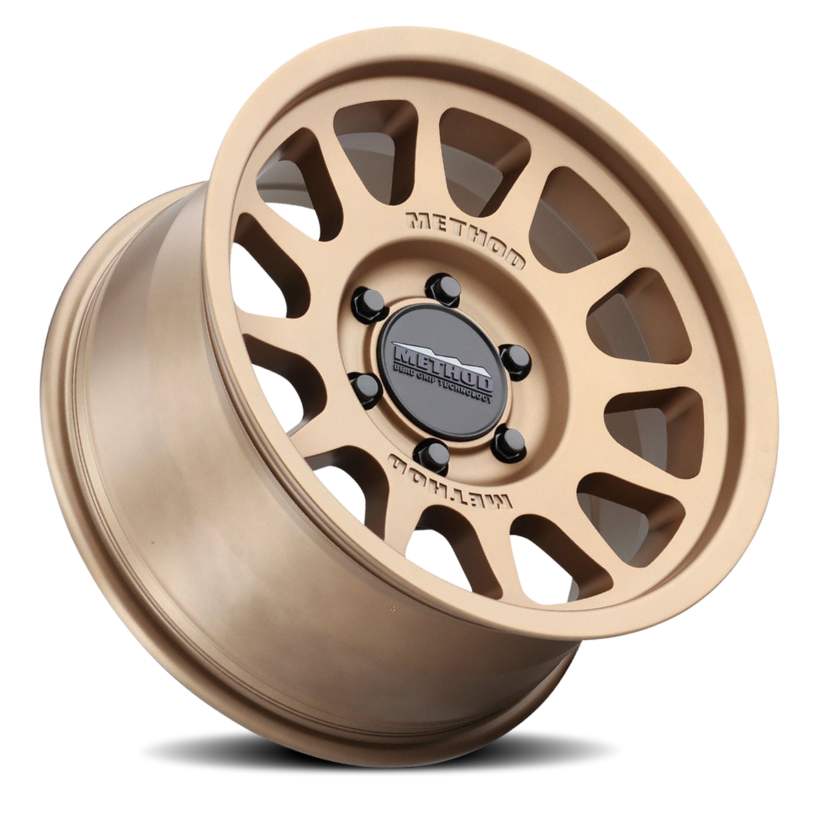 Aluminum Wheels 17x9 Bead Grip MR703 Bolt Pattern 6 On 139.7 Offset -12 Lip Size 1.18 Method Bronze BRZ Method