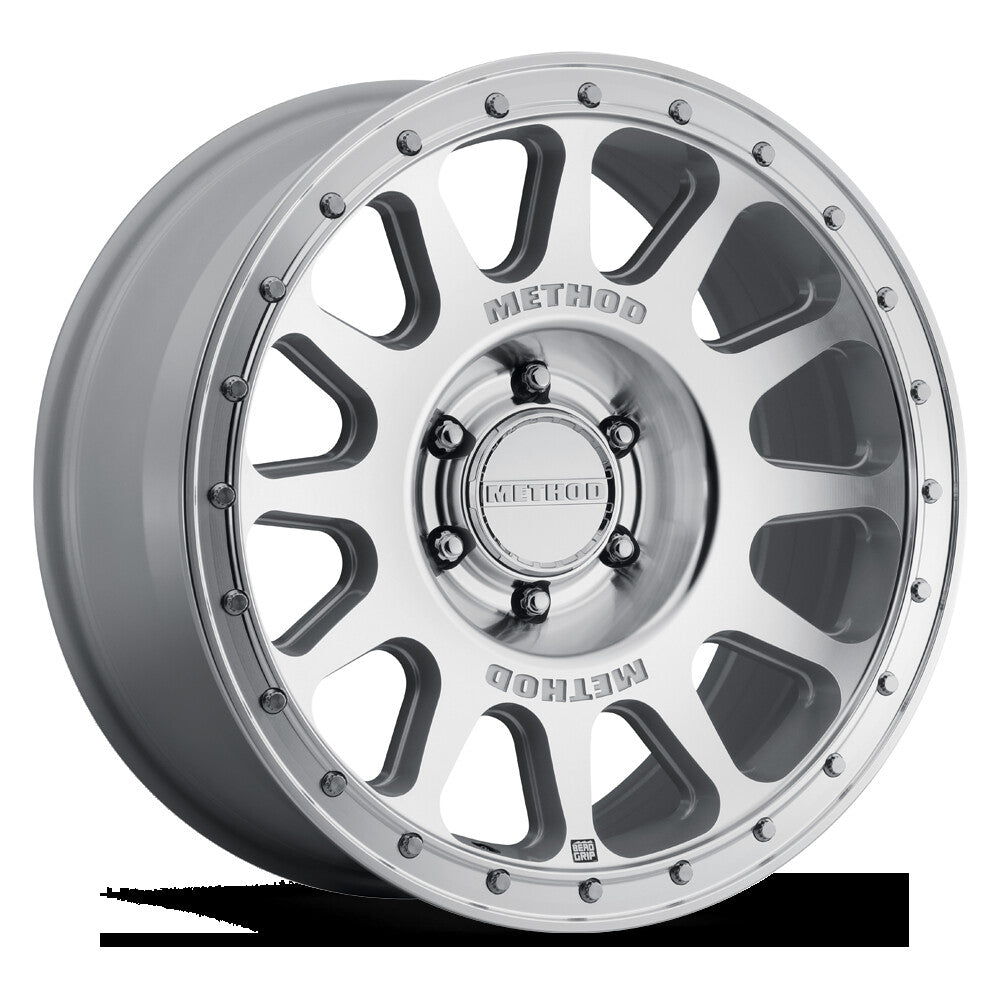 MR709 HD Bead Grip, 20x9, +12mm Offset, 6x5.5, 106.25mm Centerbore, Machined Clear Coat, Method Race Wheels