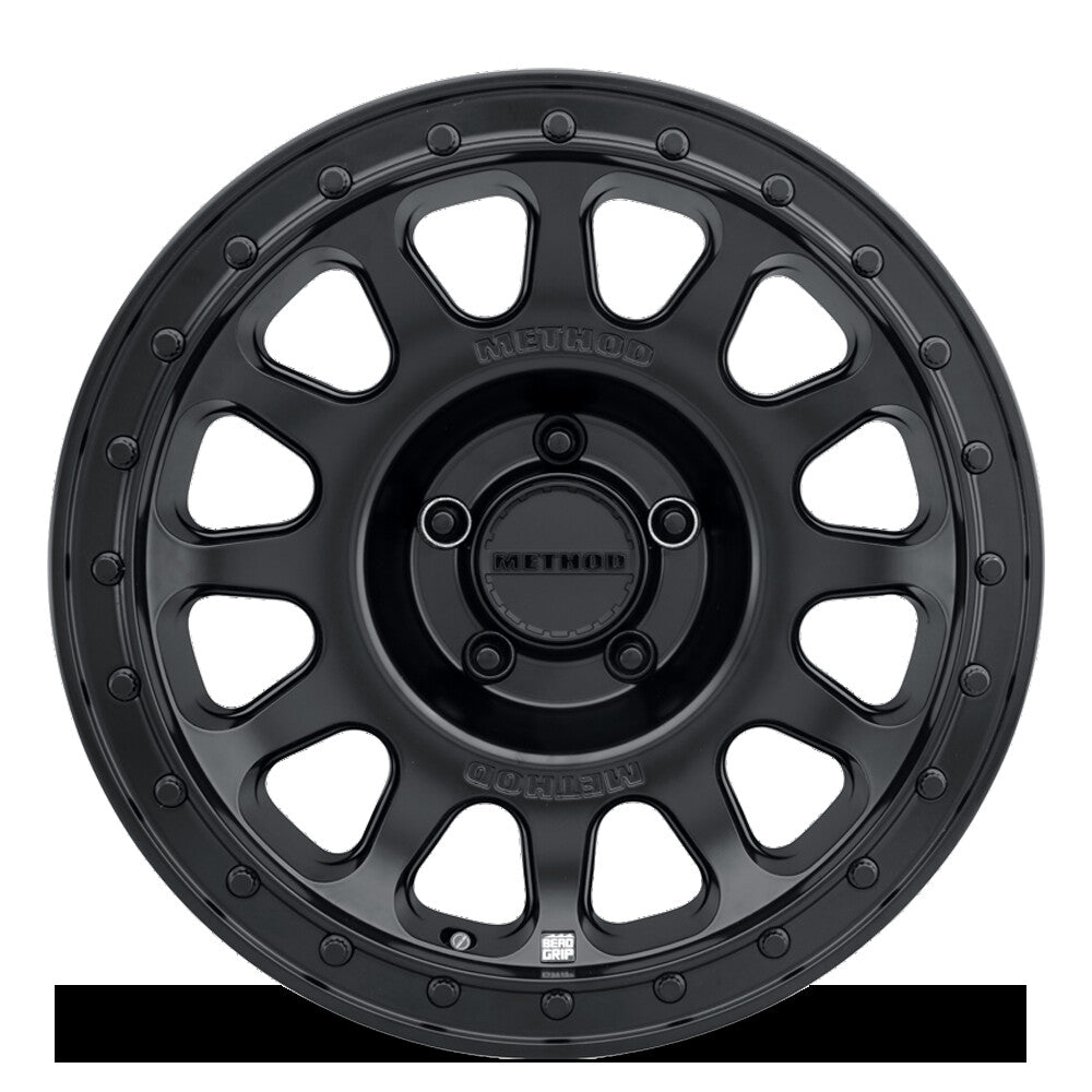 MR709 HD Bead Grip, 17x8.5, 0mm Offset, 5x5, 71.5mm Centerbore, Matte Black, Method Race Wheels