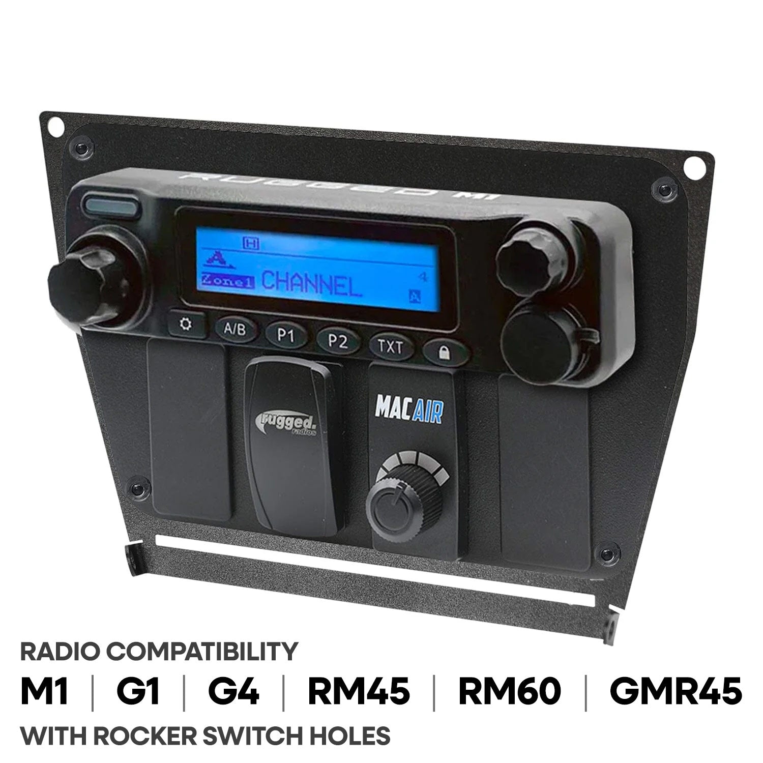 Polaris RZR PRO XP RZR Turbo R and RZR PRO R Dash Mount Radio and Intercom - Rugged M1/G1/G4/RM45/RM60/GMR45 with Switch Holes