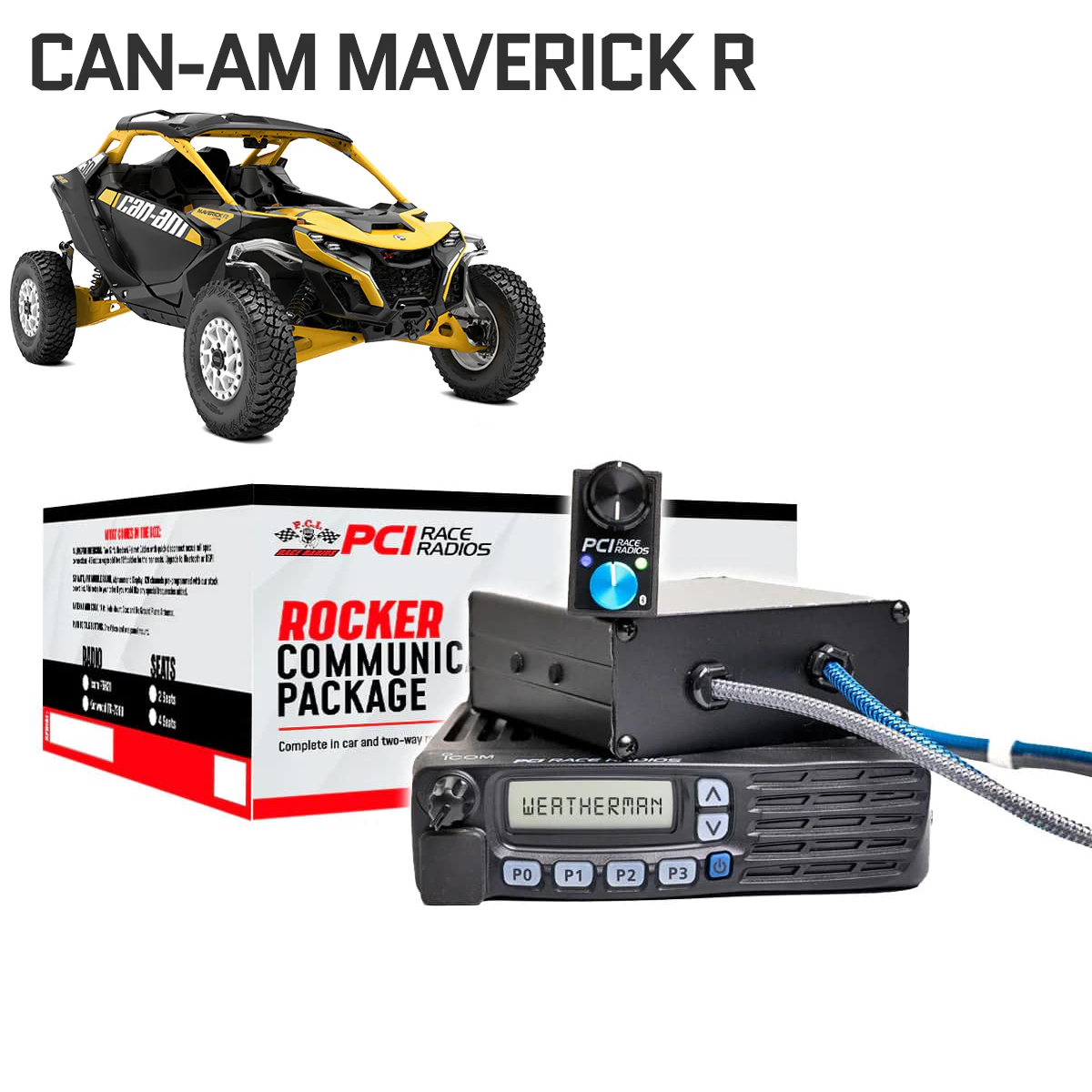 Maverick R PCI Rocker UTV Communications Package - PCI Race Radios