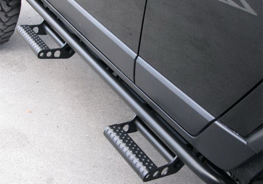 RKR Step System Cab Length (2 Step Mounts/2 Steps per Side) 1.75 Inch Rails 2017-2024 Nissan Titan/2016-2024 Titan XD Crew Cab Textured Black NFab
