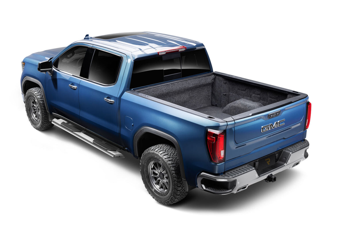 Traxio 4 Inch Nerf Bars 19-26 GM Silverado/Sierra 1500 20-26 GM Silverado/Sierra 2500/3500 Crew Cab Polished Stainless Steel N Fab