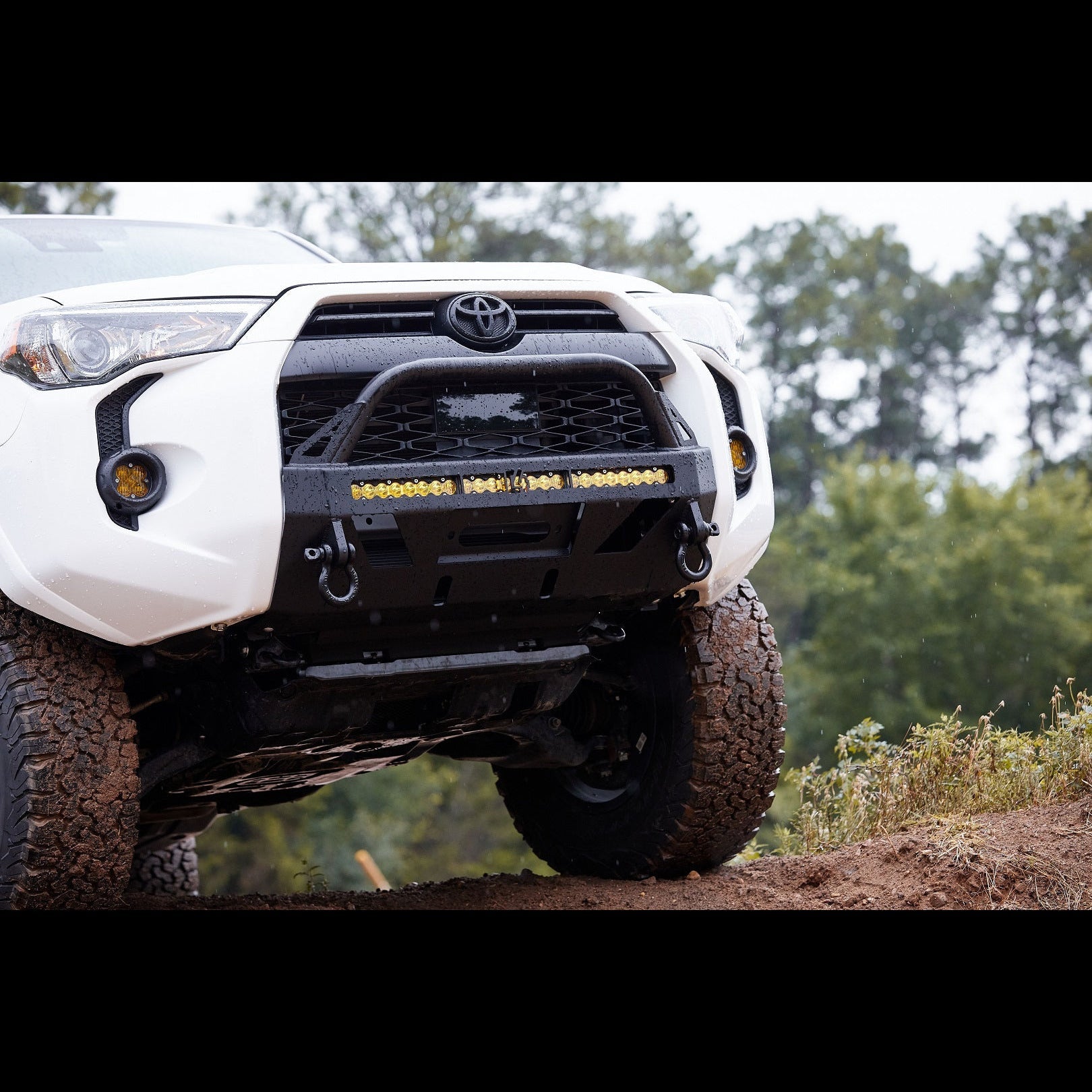 4Runner Lo-Pro Winch Bumper for 5th Gen models (2014-2024) featuring rugged design and integrated light bar.