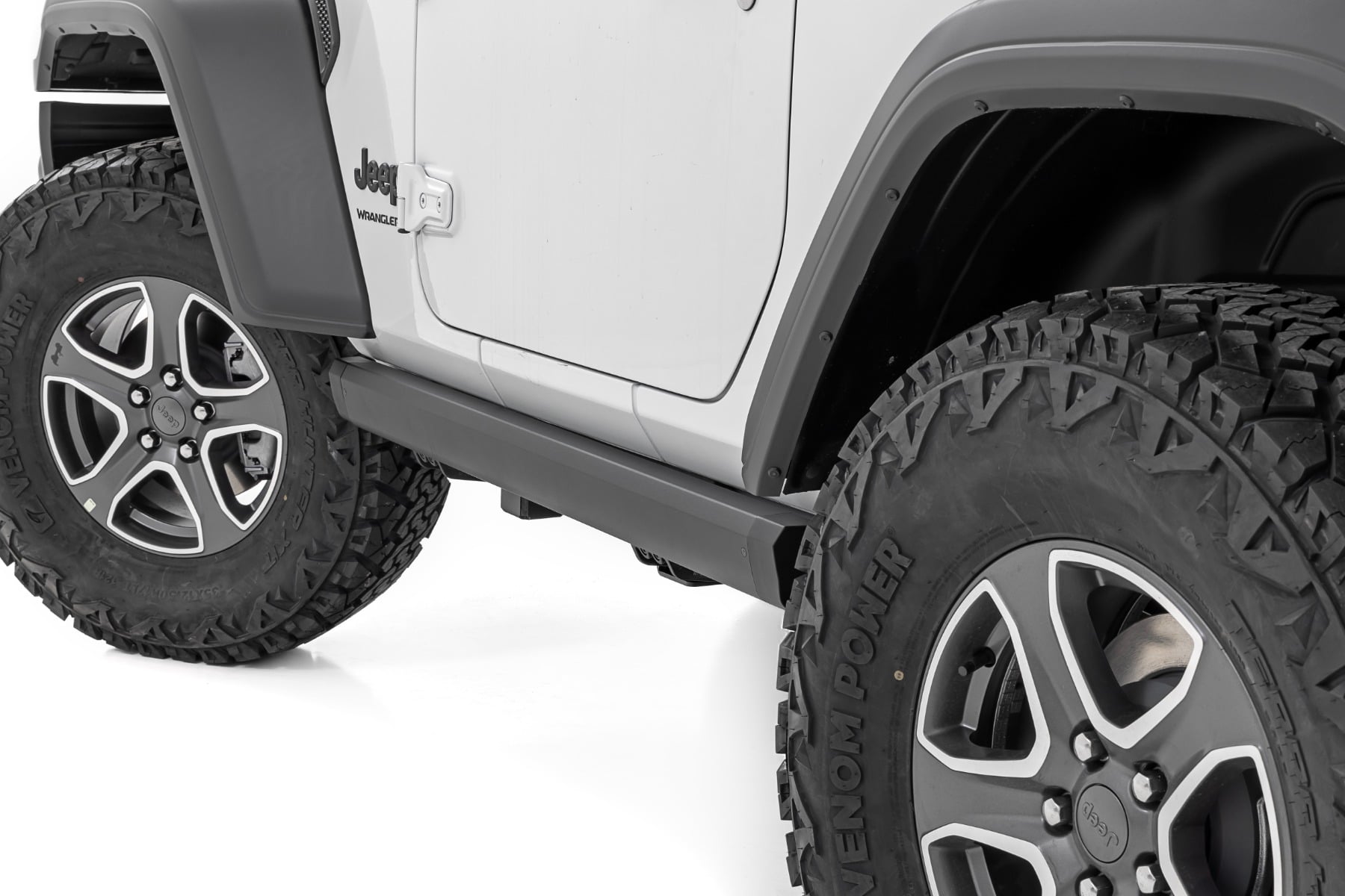 Power Running Boards Dual Electric Motor 2 Door Jeep Wrangler JL (18-26) Rough Country