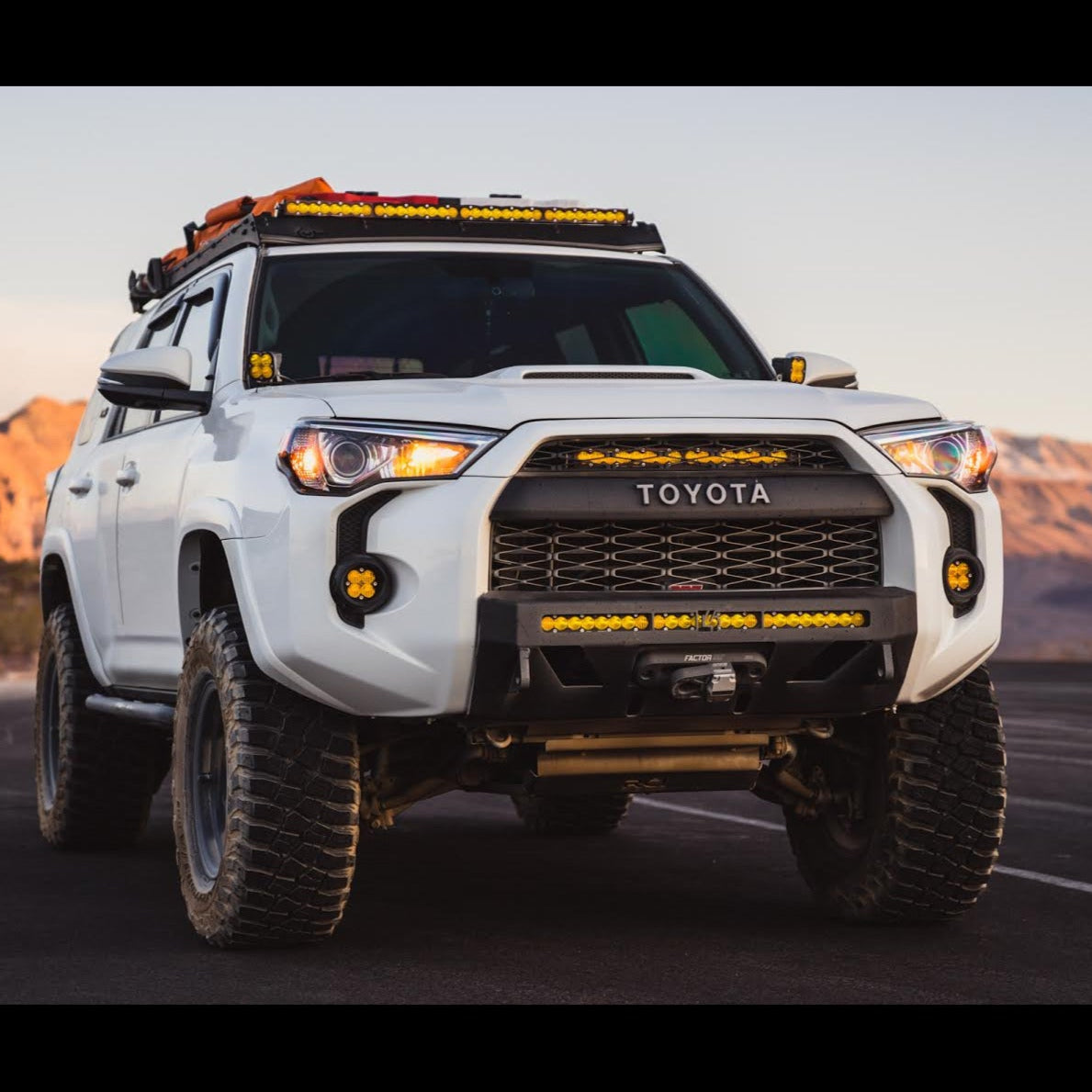 4Runner Lo-Pro winch bumper for 2014-2024 models, enhancing off-road capability and rugged style. Ideal for adventure seekers.