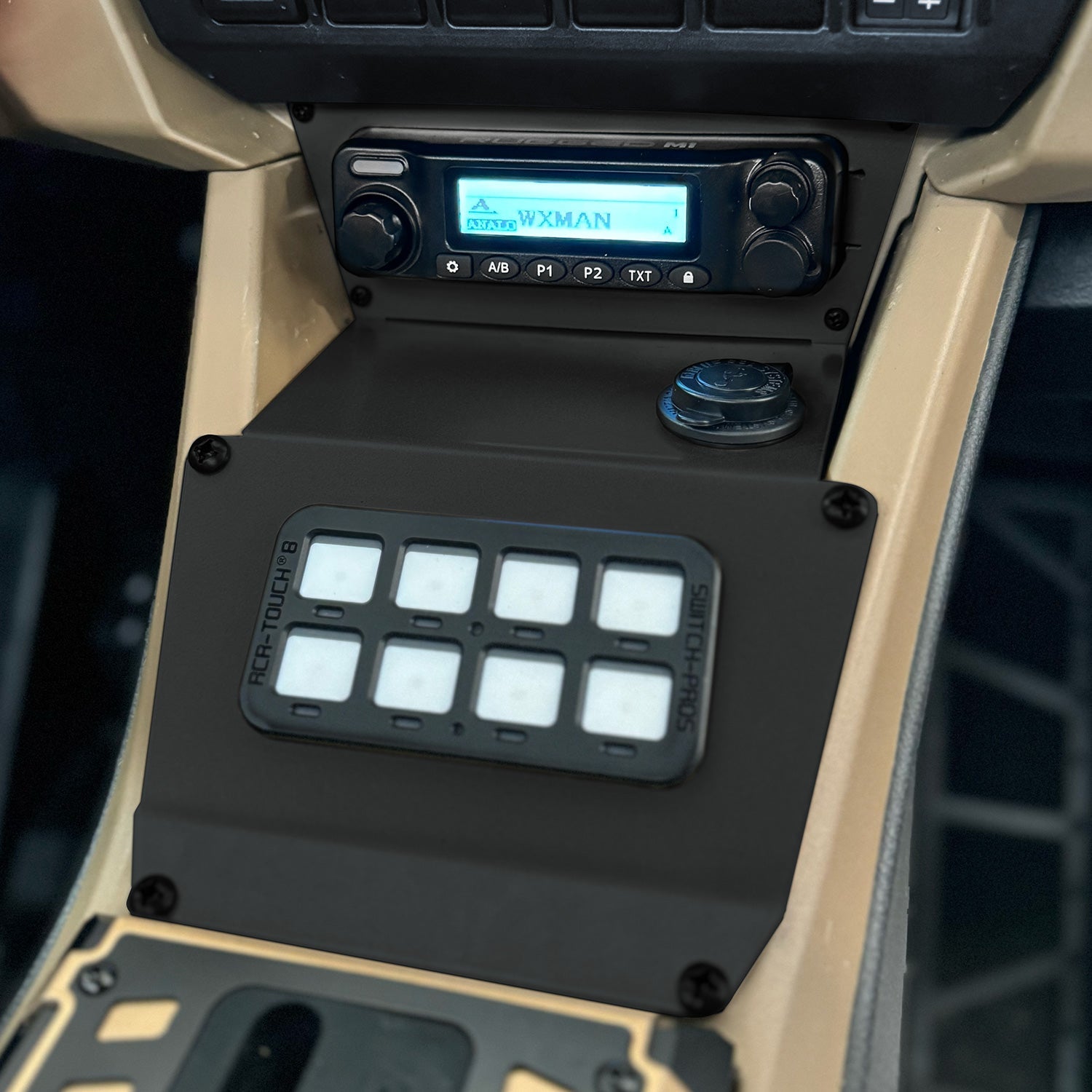 Lower Accessory Panel for 2025 Polaris RZR Pro XP Pro R and Pro S Radio Mount - Rocker Switch