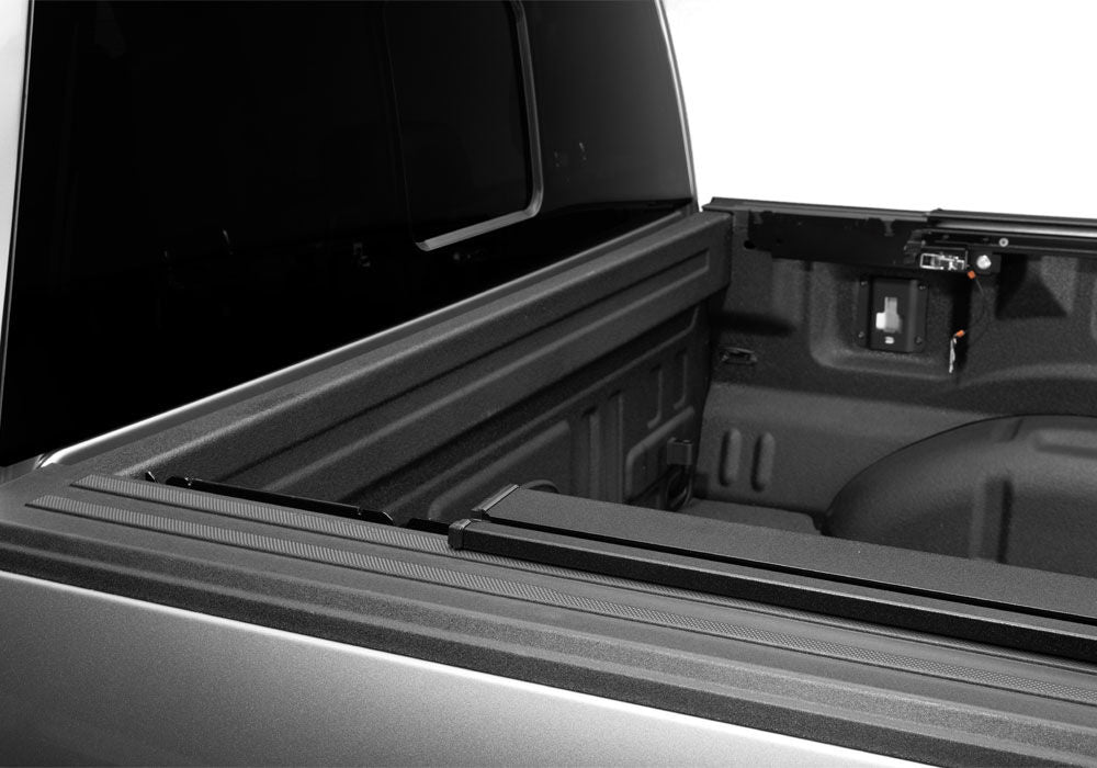 RetraxPRO with EZ-Off FRC-4000 Retractable Tonneau Cover Industrial Strength Aluminum Construction 2007-2021 Toyota Tundra CrewMax 5' 6 inch Bed with Deck Rail System without Trail Special Edition Storage Boxes