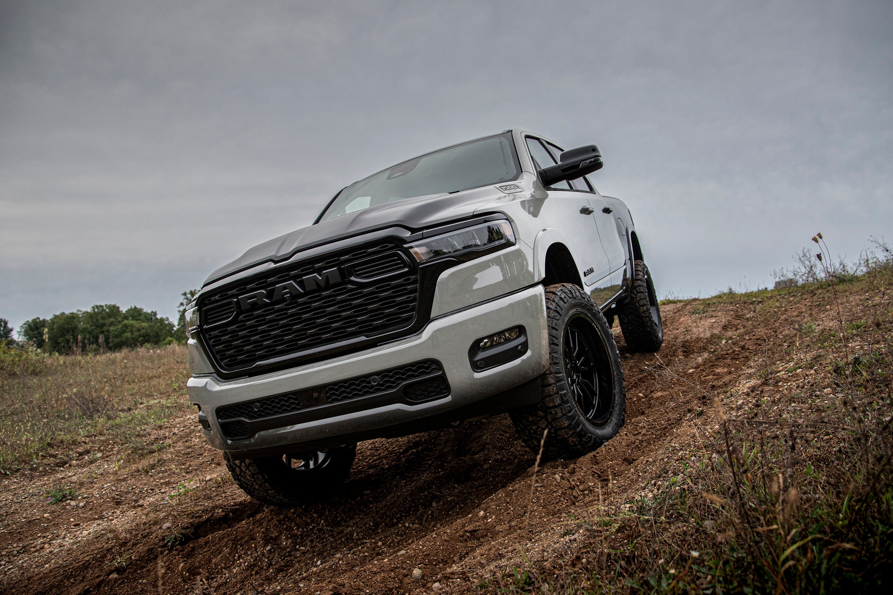 5-inch lift kit with FOX 2.5 Performance Elite Coil-Over installed on a Ram 1500 Rebel, showcasing off-road capability.