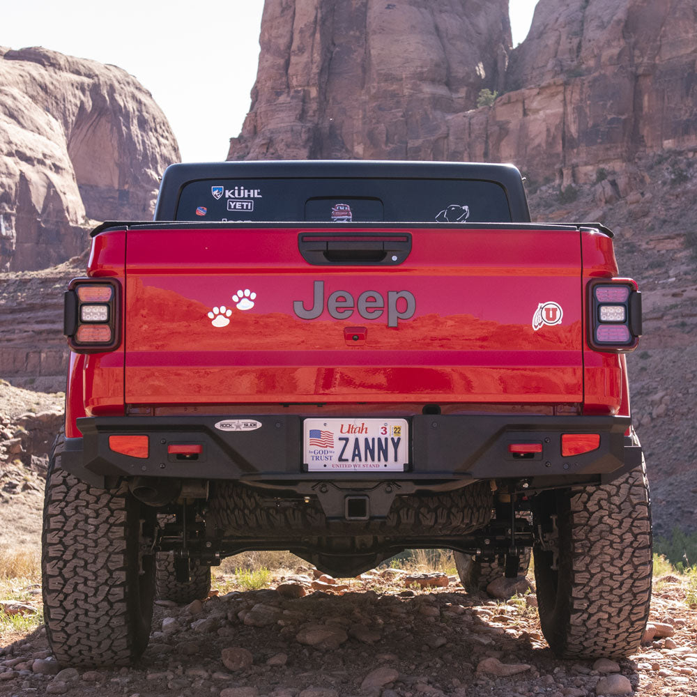 Gladiator Full Rear Bumper For 20-Pres Jeep Gladiator No Tire Carrier Rigid Series Rock Slide Engineering