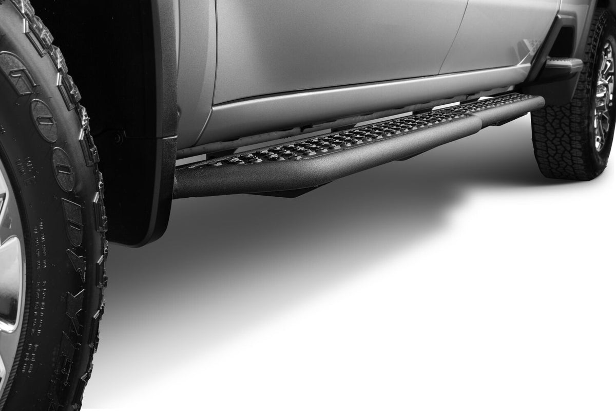 Growler Sport Running Boards Cab Length 2019 (New Body Style)-2026 Chevy Silverado/GMC Sierra 1500/2020-2026 GM2500 HD/3500 HD Crew Cab Textured Black N Fab
