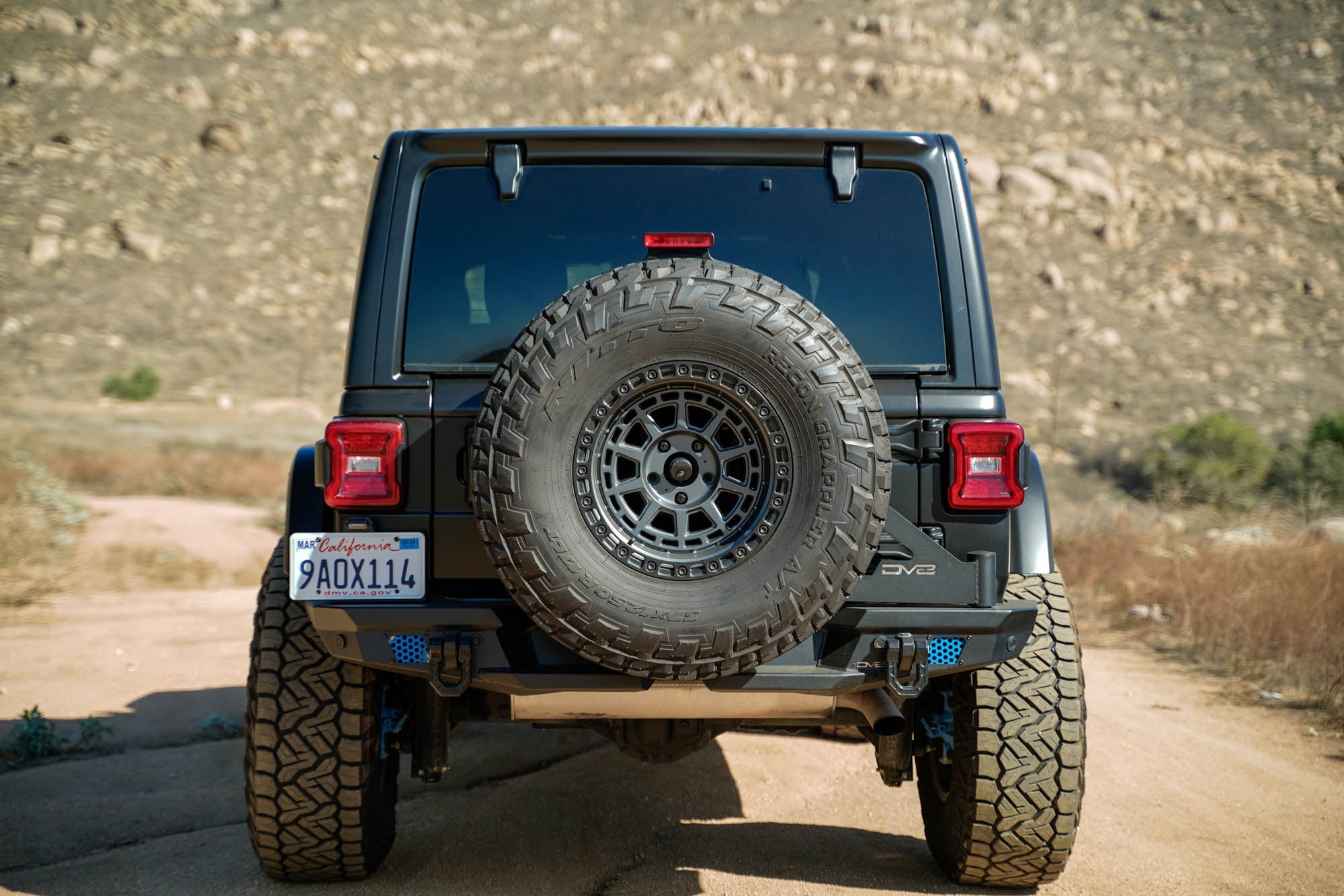 2018 2025 Jeep Wrangler JL JLU Mto Series Rear Bumper W/ Optional Tire Carrier DV8 Offroad