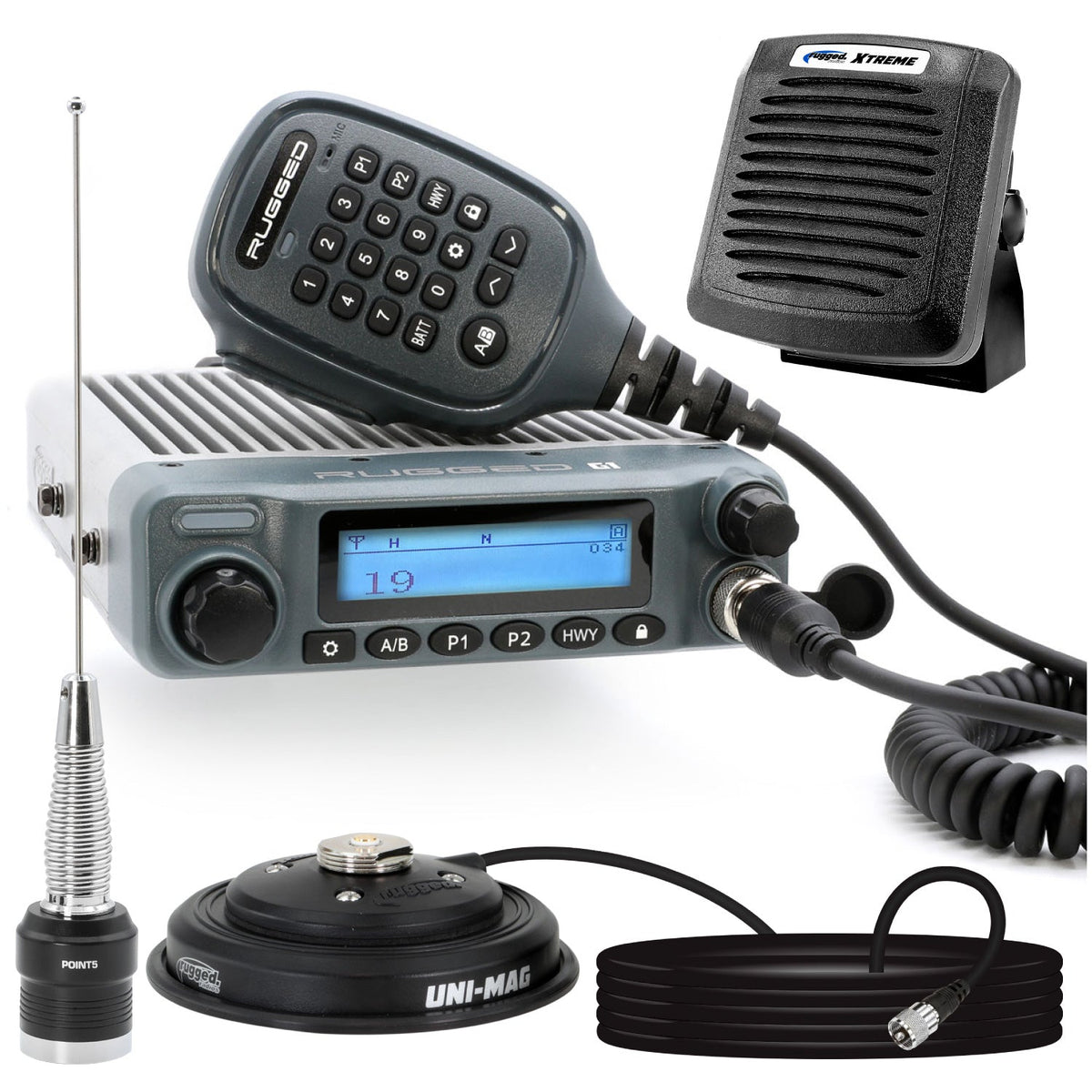 G1 Adventure Series Radio Kit Plus - 40W Waterproof GMRS Mobile Radio with Antenna and Speaker