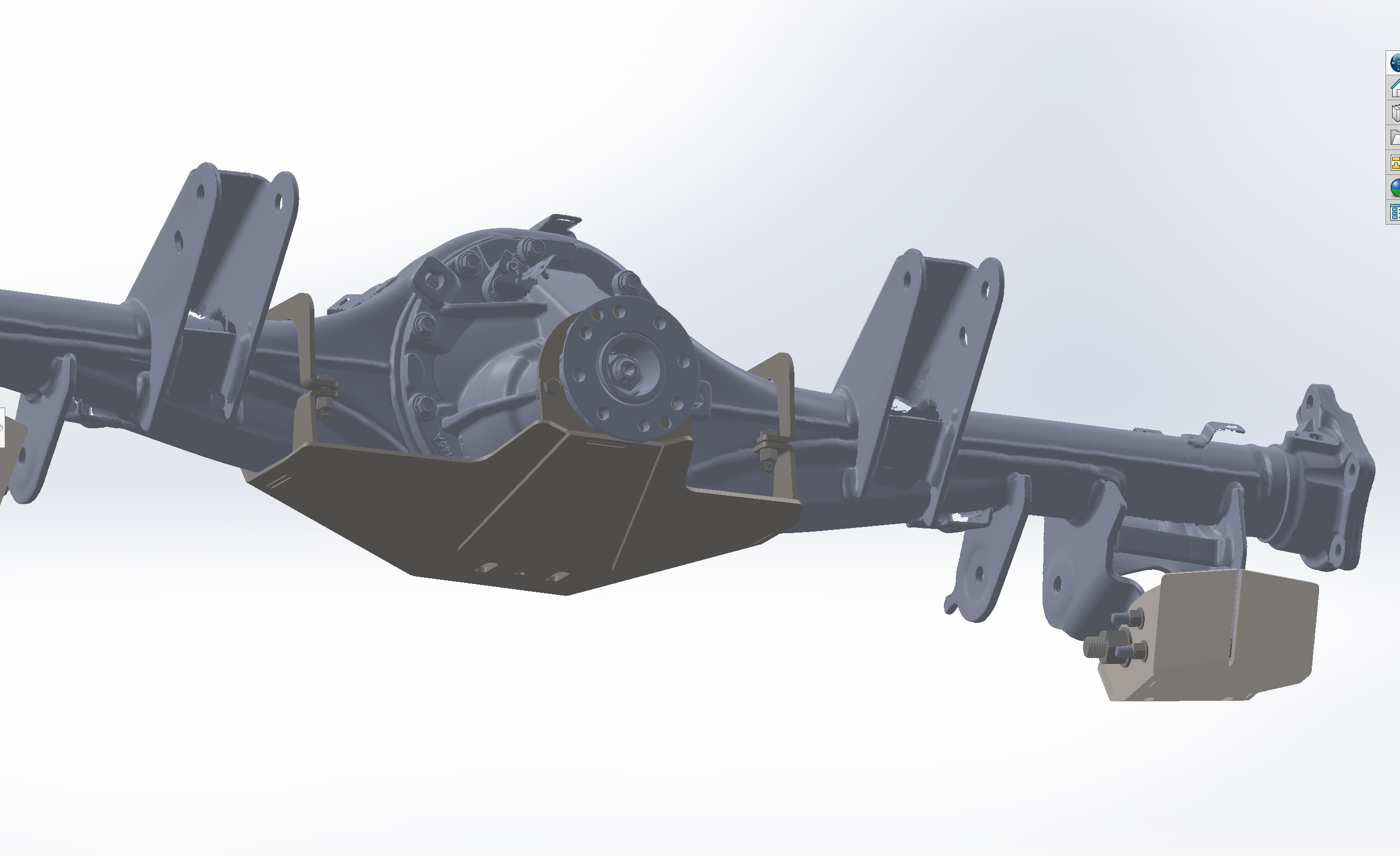 2024 Ranger Raptor rear differential skid plate designed for enhanced protection and durability in offroad conditions.