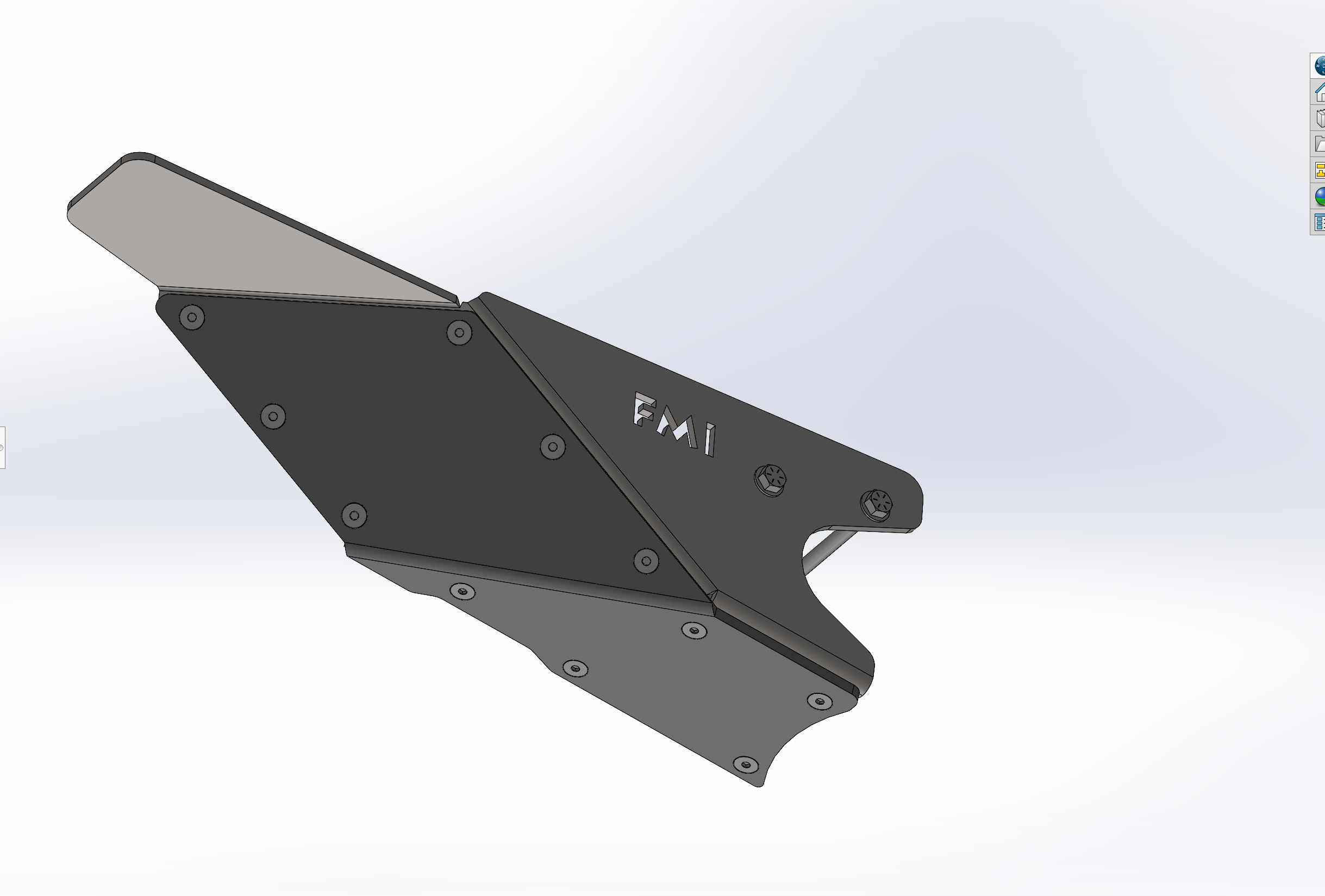 2024 Ranger Raptor rear lower arm frame guard featuring HDPE slide for enhanced protection and durability in offroad conditions.