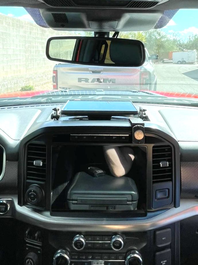 Gen 3 Raptor & 2021+ F150 - Center Dash Fold Down GPS mount - Garmin TREAD XL