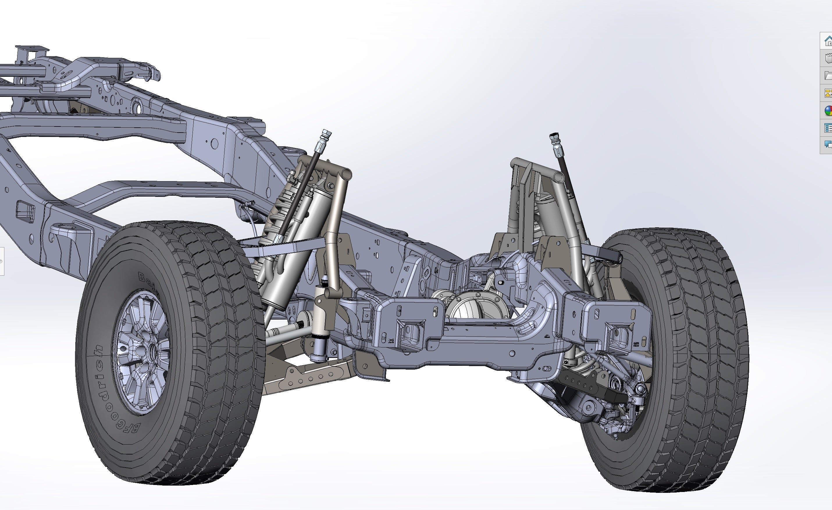 2017 Up Raptor Long Travel Front Suspension Kit showcasing detailed suspension components and rugged design for offroad performance.