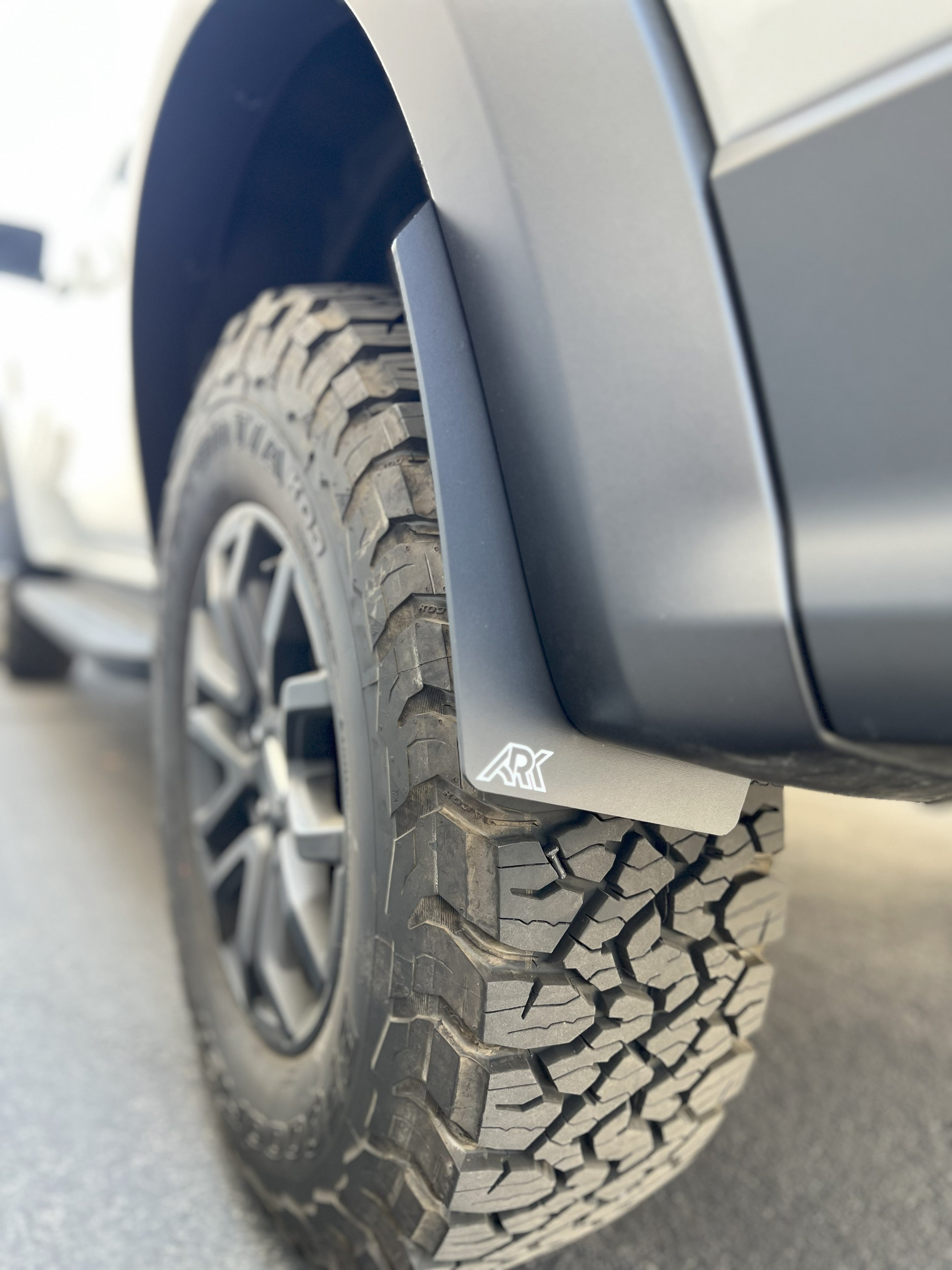 2024+ Ford Ranger Raptor TriXPoly Micro Flares enhancing tire coverage with rugged design for offroad performance.