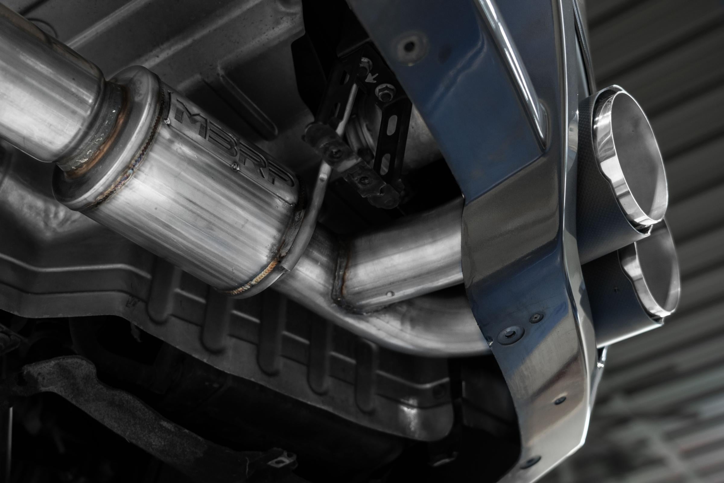 2009-2024 Nissan GT-R 3.8L Armor Pro T304 Stainless Steel 3.5 Inch Cat-Back Dual Split Rear with Quad Carbon Fiber Tips MBRP