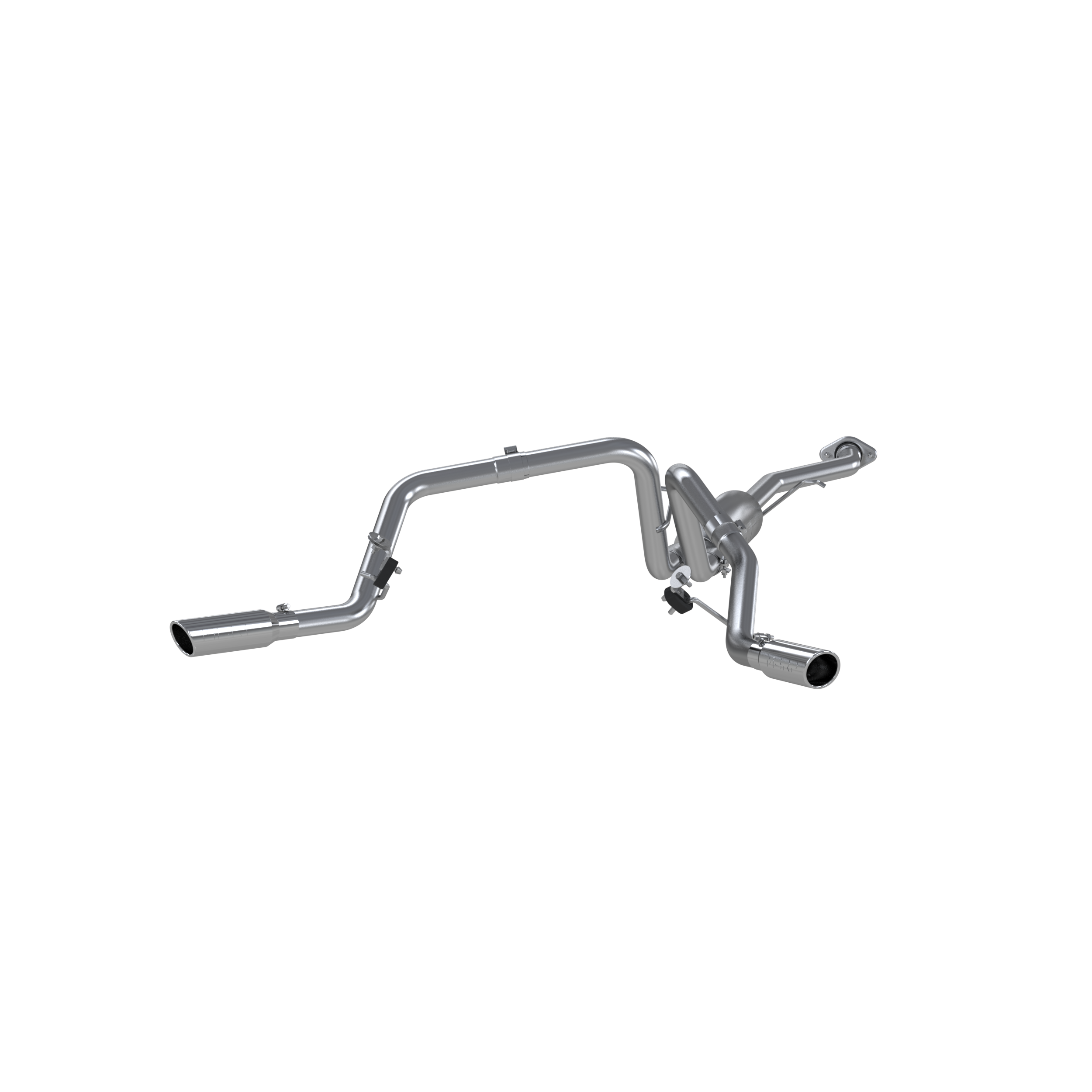 Cat Back Exhaust System Dual Split Side Aluminized Steel For 03-07 Silverado/Sierra 1500 Classic 4.8/5.3L Ext/Crew Cab MBRP
