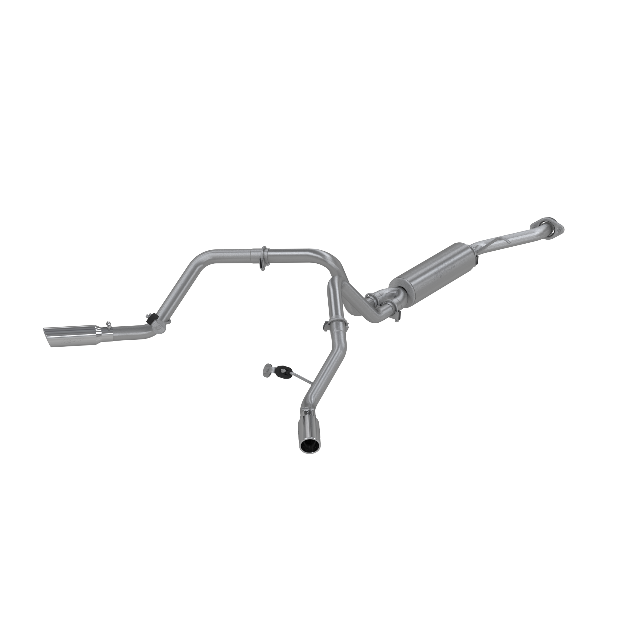 Cat Back Exhaust System Dual Split Side Aluminized Steel For 03-07 Silverado/Sierra 1500 Classic 4.8/5.3L RC Short Bed MBRP