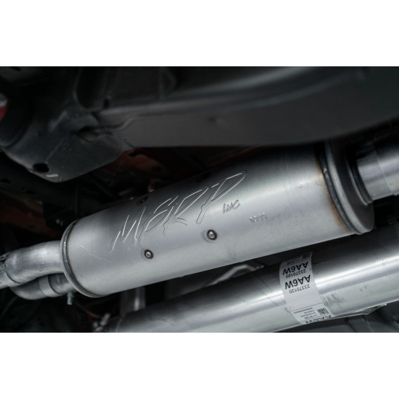 2.5 Inch Cat Back Exhaust System For 19-up Silverado/Sierra 1500 6.2L, 2022 Silverado LTD/ Sierra Limited 6.2L Dual Rear Aluminized Steel MBRP