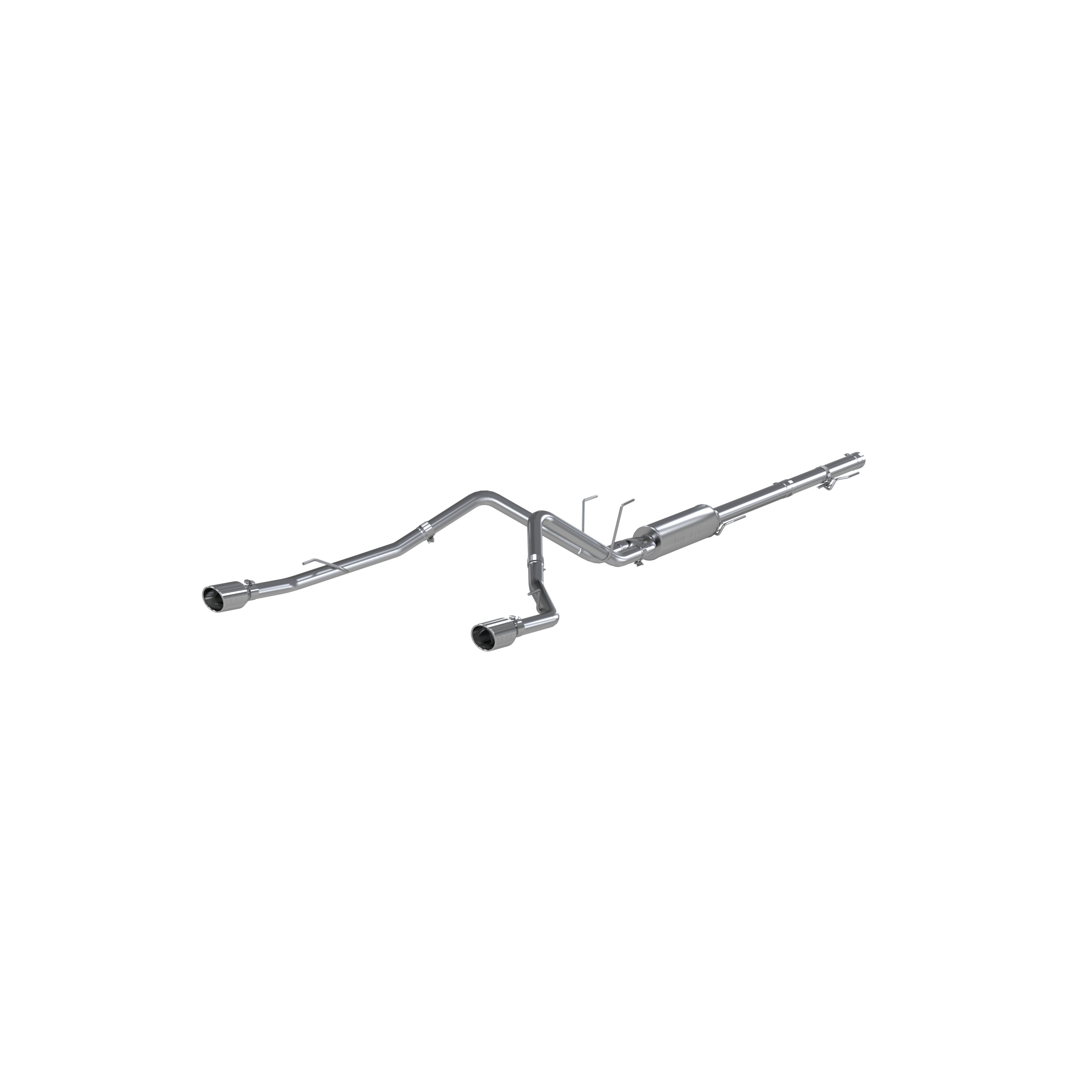 Cat Back Exhaust System Dual Split Rear Aluminized Steel Through Stock Bumper For 09-18 RAM 1500 5.7L 19-24 RAM 1500 Classic MBRP