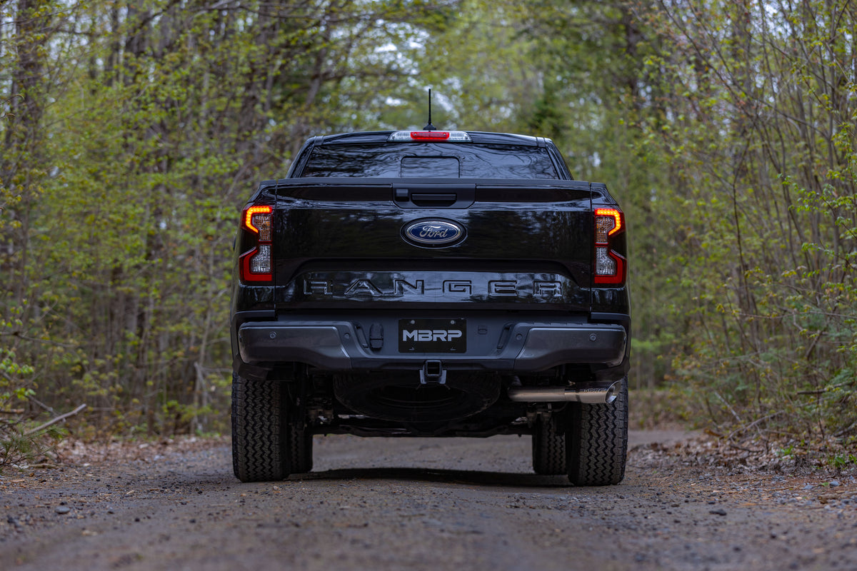2024 Ford Ranger 2.3L Ecoboost Armor Lite Aluminized Steel 3-Inch Cat-Back Single Side Exit with Polished Tip MBRP