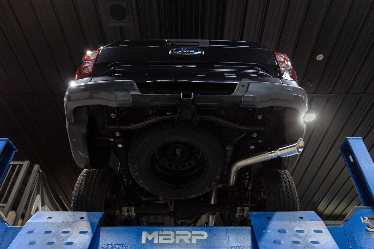 2024 Ford Ranger 2.3L Ecoboost Armor Lite Aluminized Steel 3-Inch Cat-Back Single Side Exit with Polished Tip MBRP
