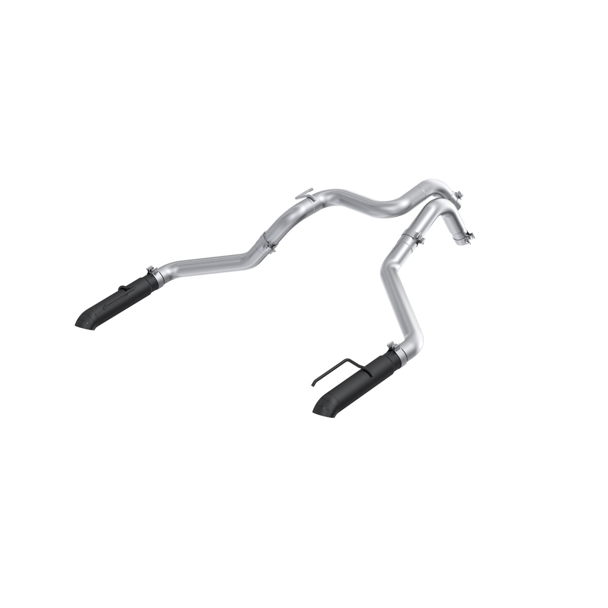 24-Present Ford Ranger Raptor 3.0L EcoBoost, Armor BLK 3-Inch Axle-Back Dual Rear Turn-Down MBRP